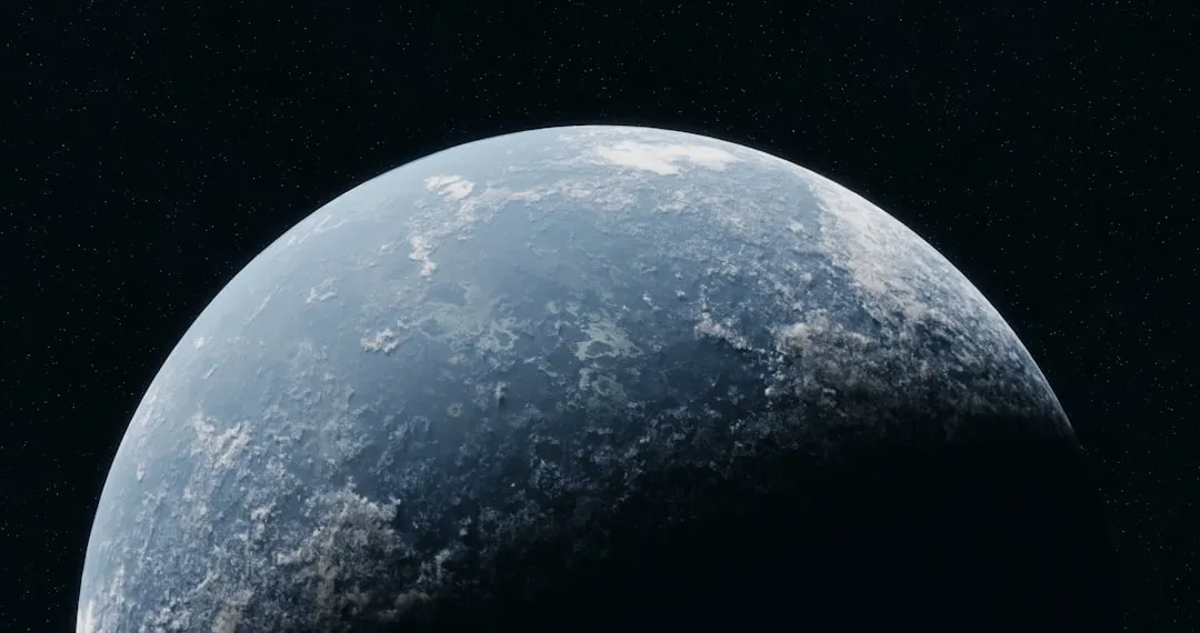 Planeta Netuno com sua caracteristica cor azul